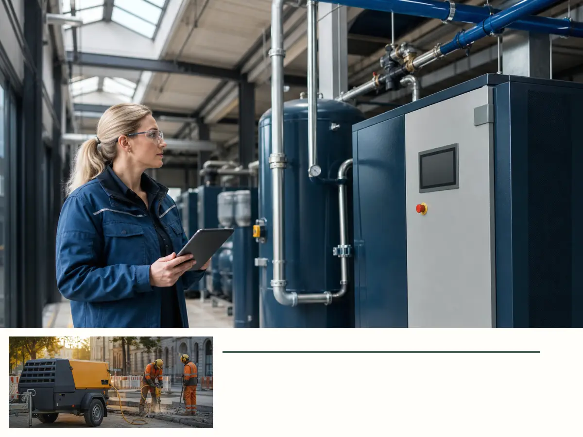 Technische Planung für Kompressor für Holzwerkstatt