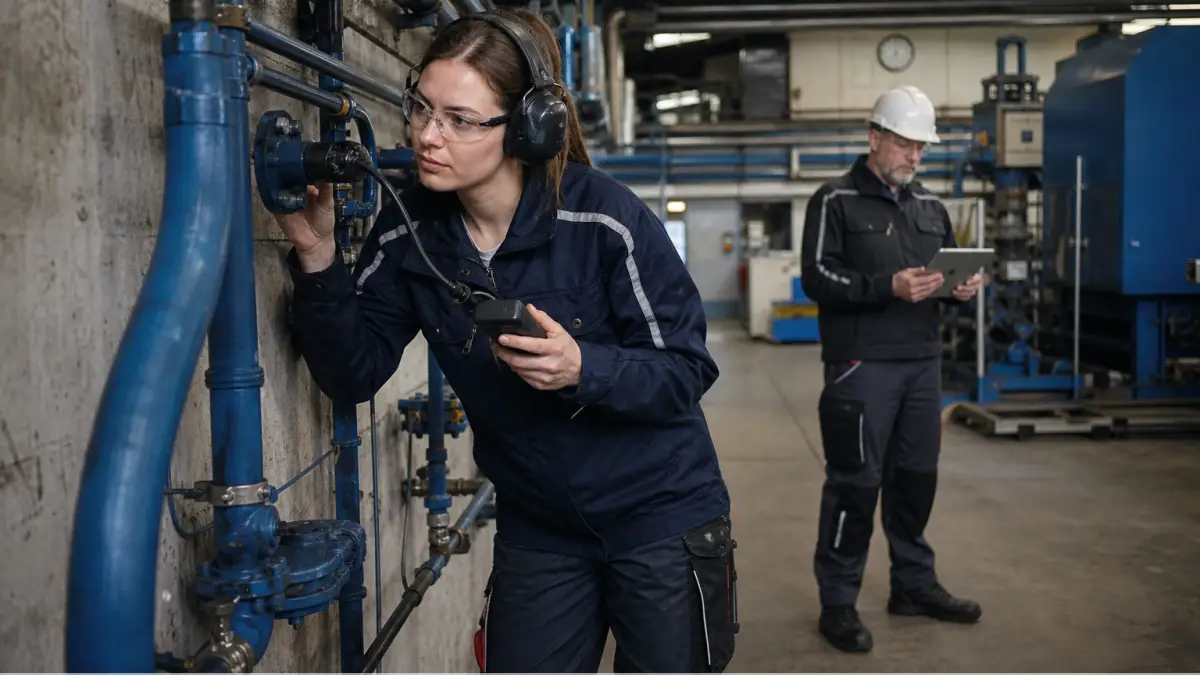 Kompressor für Industrie im realen Einsatz – redaktionelles Symbolbild