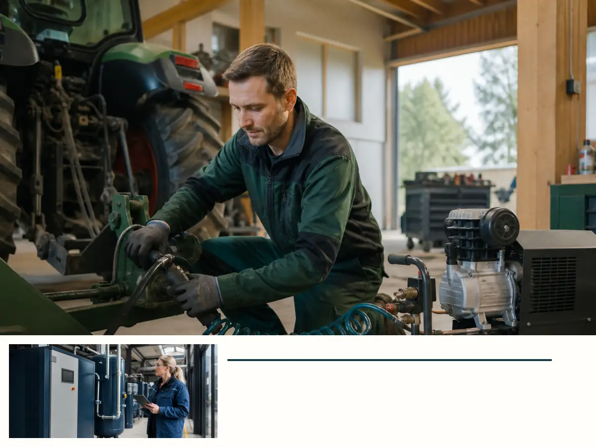Technische Planung für Kompressor für Reifenmontage