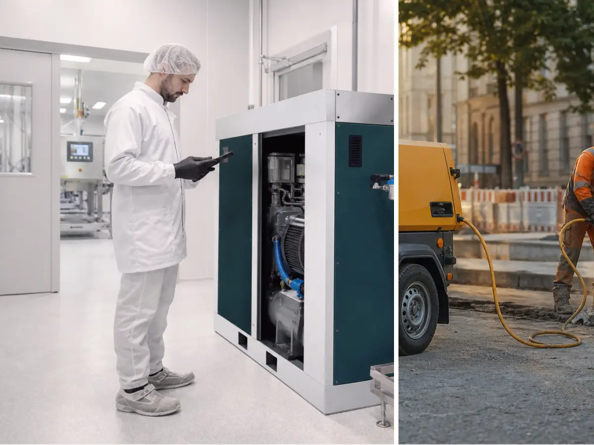 Praxisperspektive für Kompressor 1.000 l/min