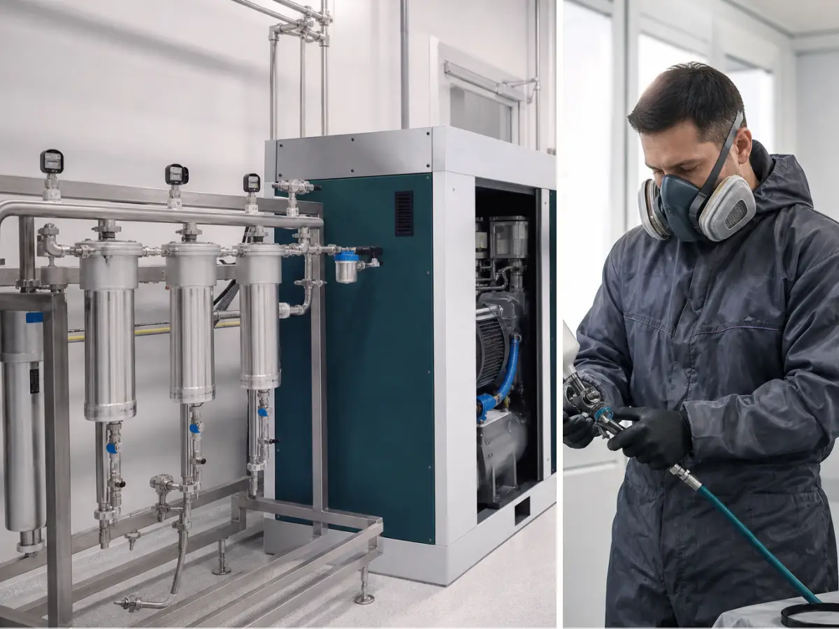 Technische Planung für Kompressor 15 bar