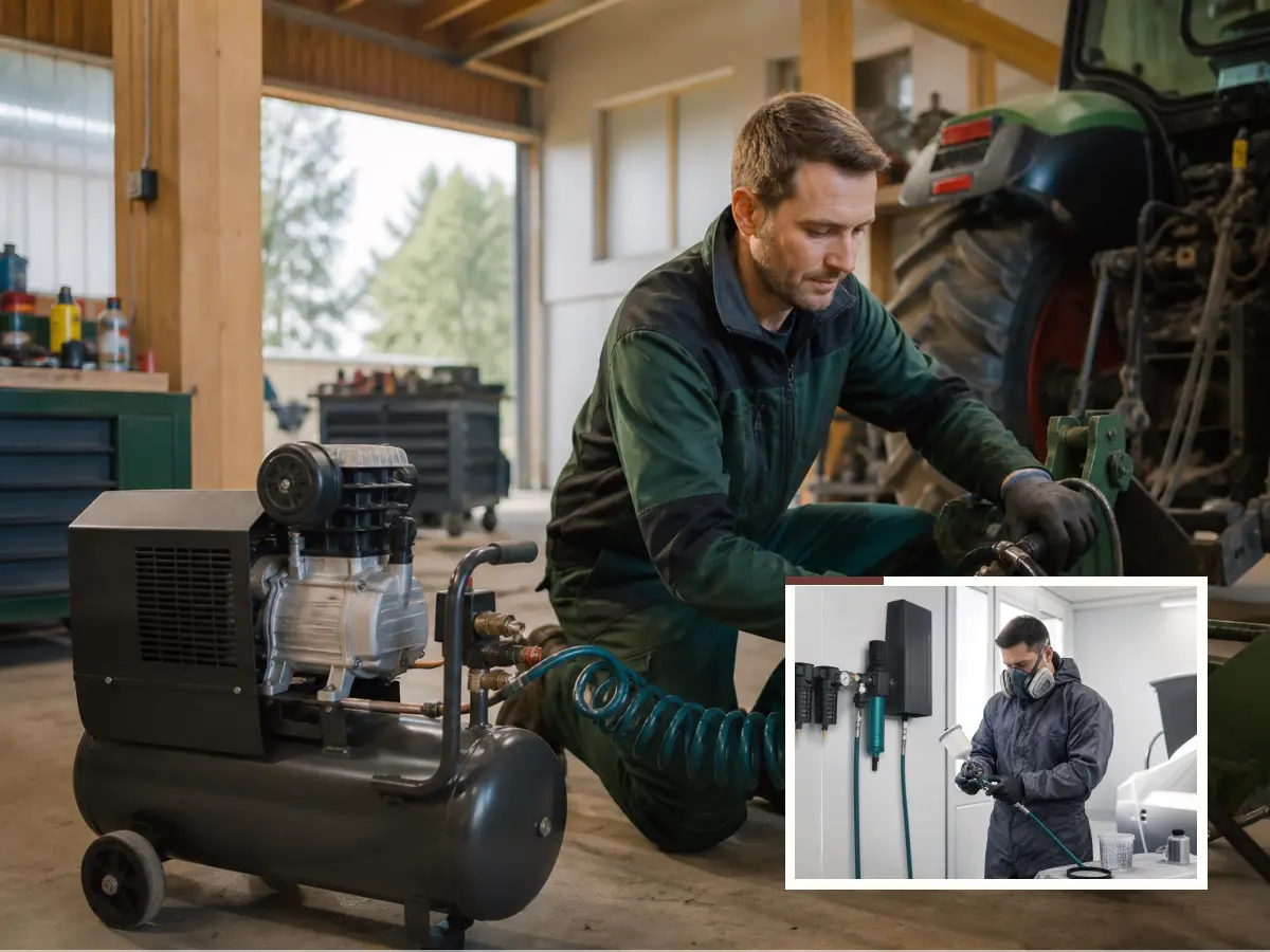 Praxisperspektive für Kompressor 200 l/min