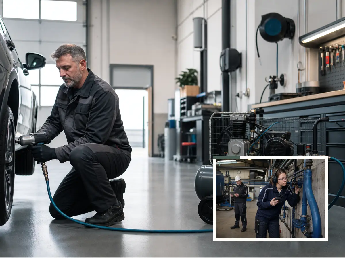 Technische Planung für Kompressor 200 Liter