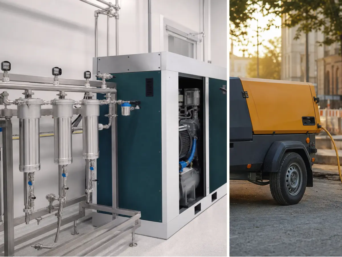 Technische Planung für Kompressor 500 Liter